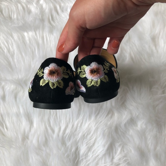Franco Sarto Sanora Floral Embroidered Flats Sz 8 - Picture 4 of 6
